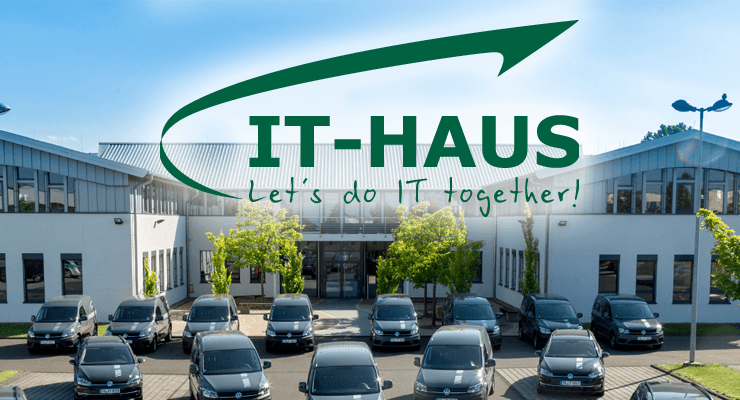 Logo und Firmengebäude: IT-Haus